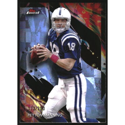 2024 Finest Sky Blue Refractors #124 Peyton Manning