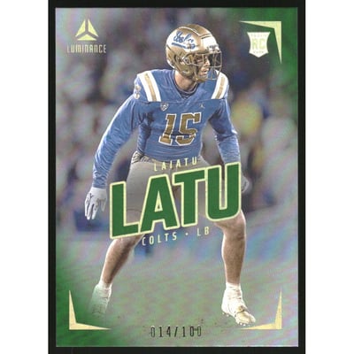 2024 Panini Luminance Green #122 Laiatu Latu
