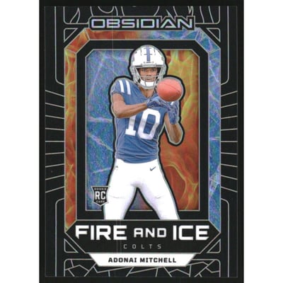 2024 Panini Obsidian Fire and Ice #4 Adonai Mitchell