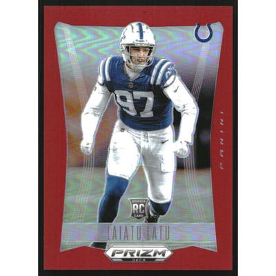 2024 Panini Prizm Deca Prizms Red #136 Laiatu Latu