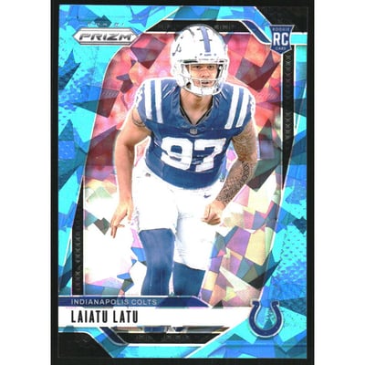 2024 Panini Prizm Prizms Blue Ice #366 Laiatu Latu