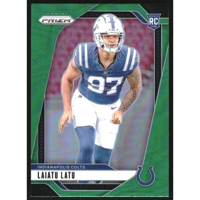 2024 Panini Prizm Prizms Green #366 Laiatu Latu