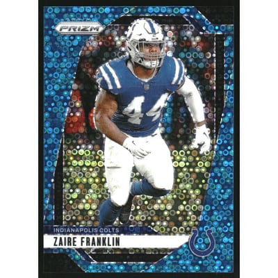 2024 Panini Prizm Prizms No Huddle Blue #124 Zaire Franklin