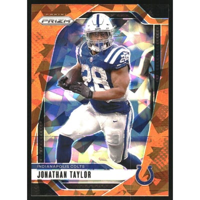 2024 Panini Prizm Prizms Orange Ice #121 Jonathan Taylor