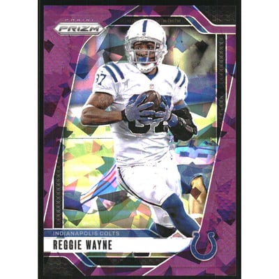 2024 Panini Prizm Prizms Purple Ice #128 Reggie Wayne