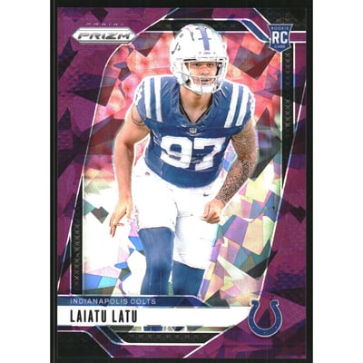 2024 Panini Prizm Prizms Purple Ice #366 Laiatu Latu
