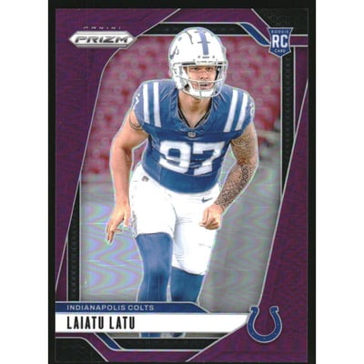 2024 Panini Prizm Prizms Purple #366 Laiatu Latu