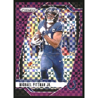 2024 Panini Prizm Prizms Purple Power #123 Michael Pittman Jr.