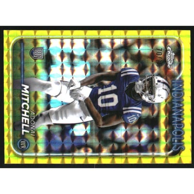 2024 Topps Chrome Yellow Geometric Refractors #210 Adonai Mitchell