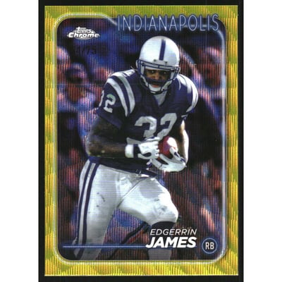 2024 Topps Chrome Yellow Wave Refractors #87 Edgerrin James