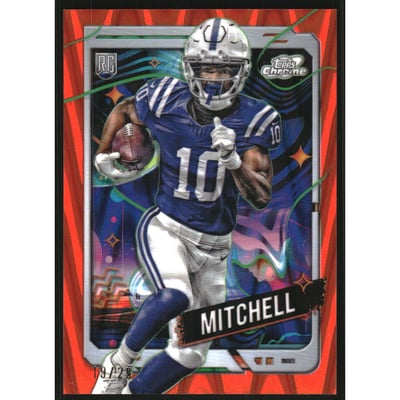 2024 Topps Cosmic Chrome Orange Galactic Refractors #141 Adonai Mitchell