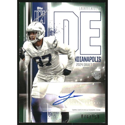 2024 Topps Signature Class Rookie Autographs Green #RCALL Laiatu Latu CLASS I