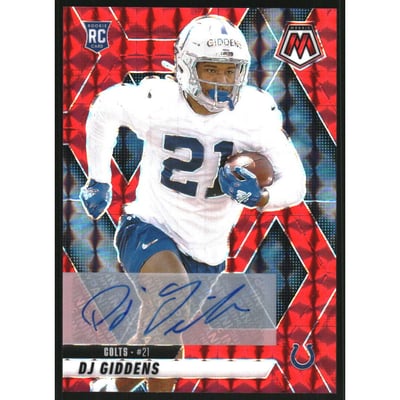 2025 Panini Mosaic Rookie Autographs Mosaic Red #350 DJ Giddens