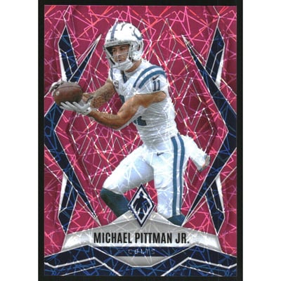 2025 Panini Phoenix Pink Lazer #127 Michael Pittman Jr.