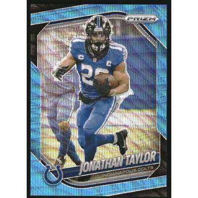 2025 Panini Prizm Prizms Blue Wave #108 Jonathan Taylor