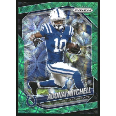 2025 Panini Prizm Prizms Green Scope #49 Adonai Mitchell