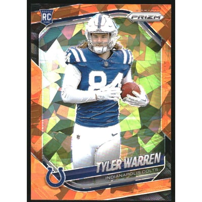 2025 Panini Prizm Prizms Orange Ice #339 Tyler Warren