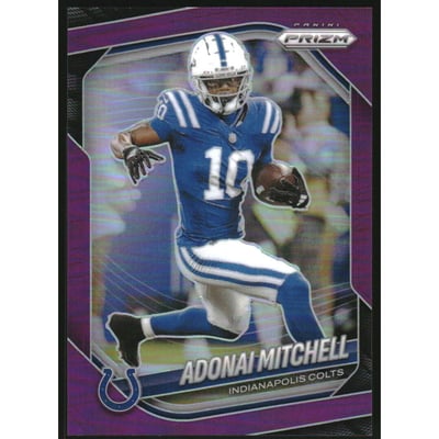 2025 Panini Prizm Prizms Purple #49 Adonai Mitchell