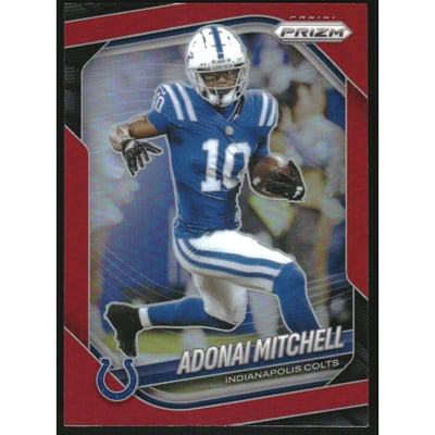 2025 Panini Prizm Prizms Red #49 Adonai Mitchell