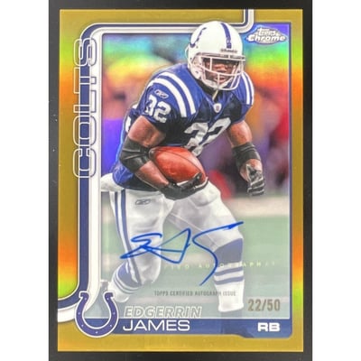 2025 Topps Chrome Legends Gold #CLA-EJ Edgerrin James Auto /50