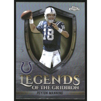 2025 Topps Chrome Legends of the Gridiron Refractors #LOG10 Peyton Manning