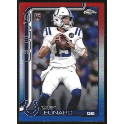 2025 Topps Chrome Red White and Blue Refractors #318 Riley Leonard