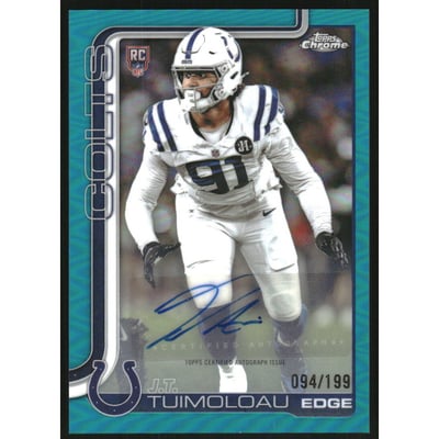 2025 Topps Chrome Rookie Autographs Aqua Refractors #RAJT JT Tuimoloau
