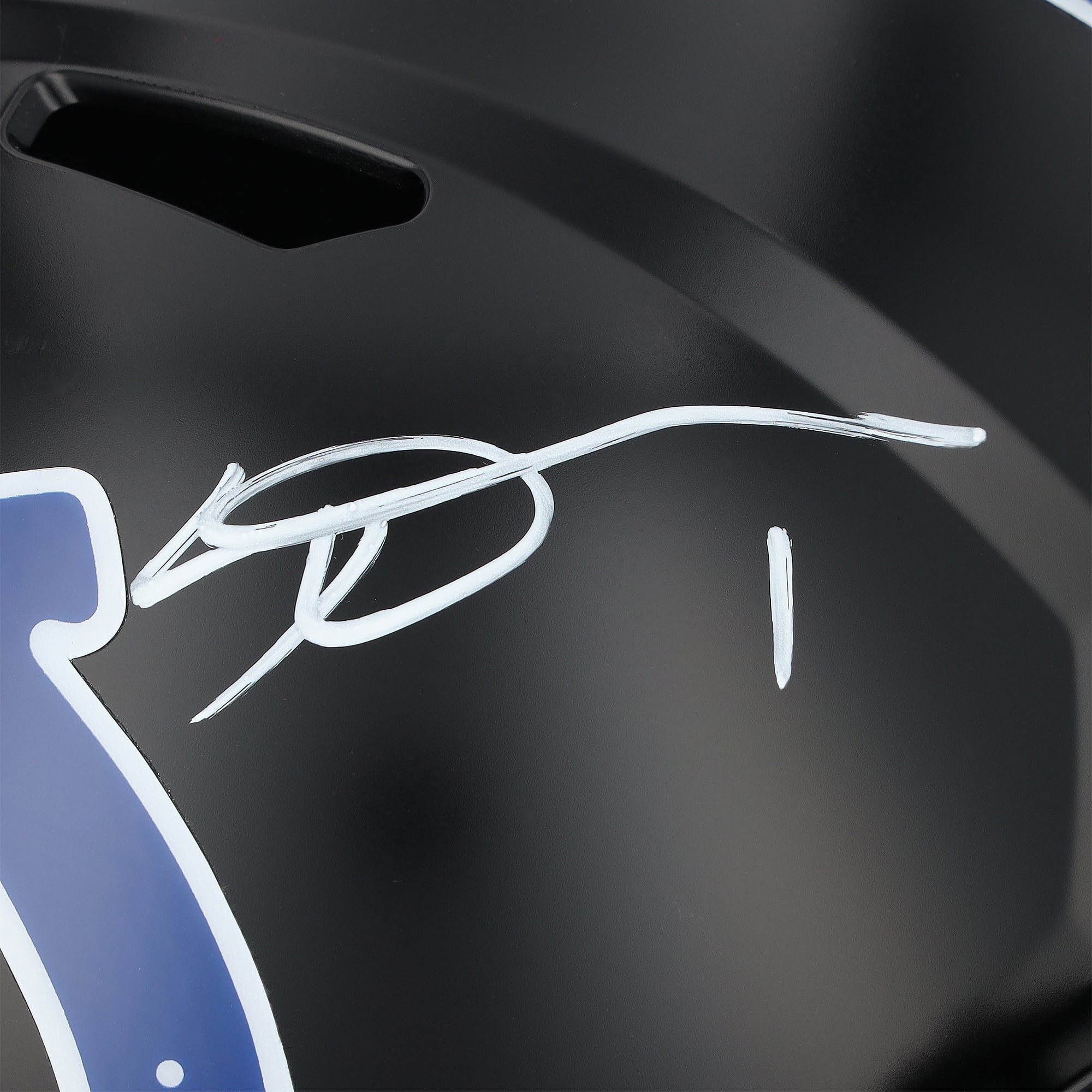 Ahmad Sauce Gardner Indianapolis Colts Autographed Riddell 2023 Black Alternate Speed Replica Helmet