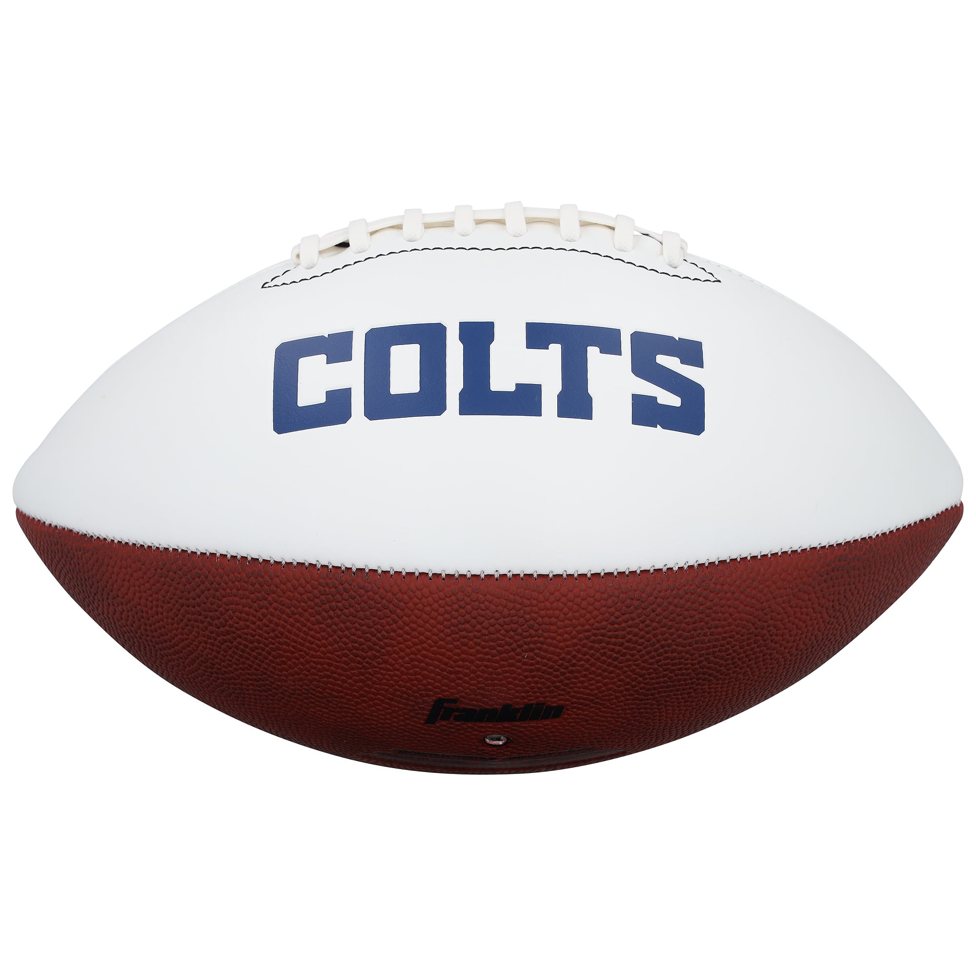 Ballon de football américain Franklin White Panel autographié par Alec Pierce et Daniel Jones des Indianapolis Colts