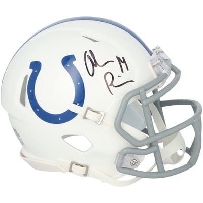 Alec Pierce Indianapolis Colts Autographed Fanatics Authentic Riddell 1956 Throwback Speed Mini Helmet 
