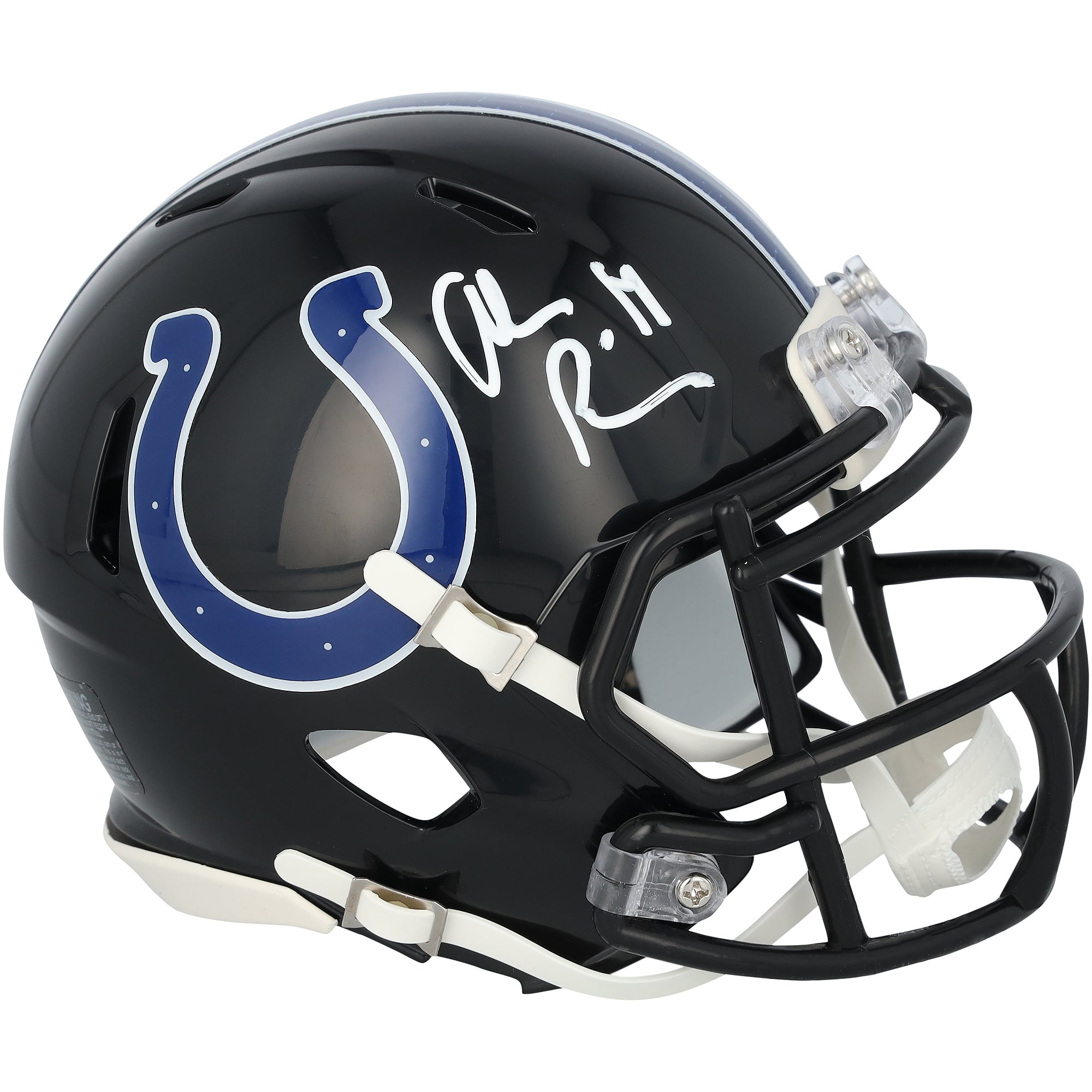 Mini-casque Riddell 2023 Alternate Speed ​​autographié par Alec Pierce des Indianapolis Colts