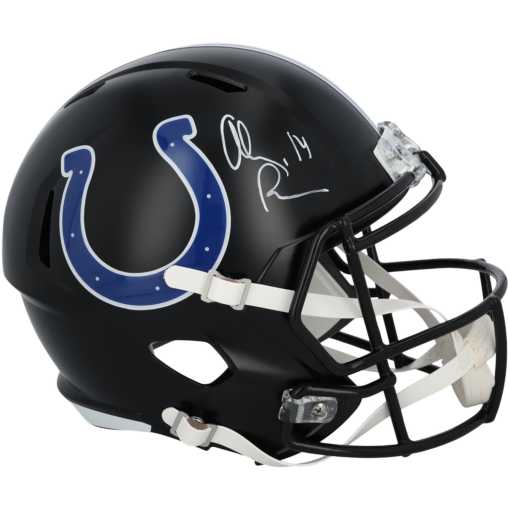 Casque réplique Riddell 2023 Alternate Speed ​​autographié par Alec Pierce des Indianapolis Colts