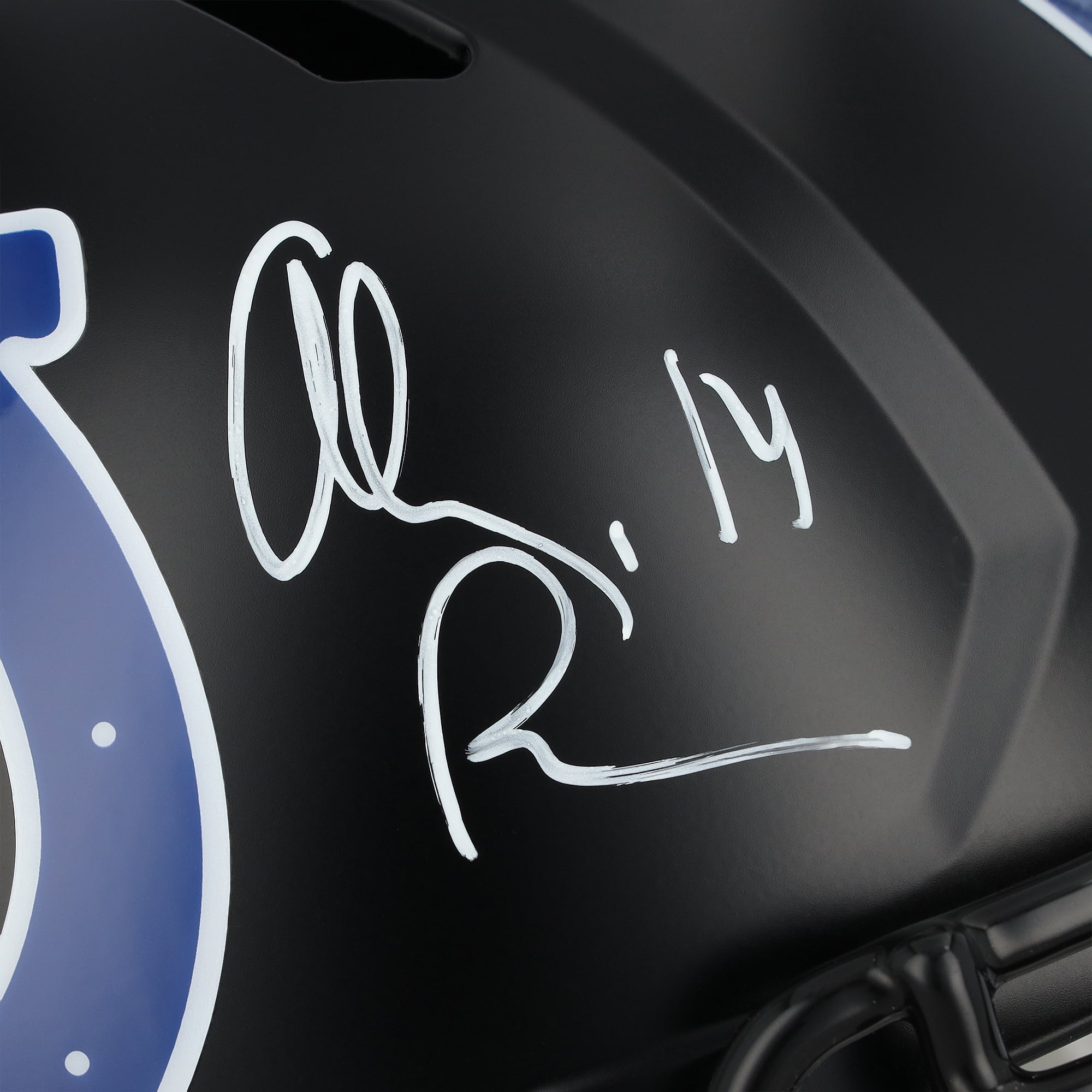 Casque réplique Riddell 2023 Alternate Speed ​​autographié par Alec Pierce des Indianapolis Colts