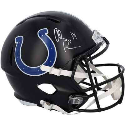 Alec Pierce Indianapolis Colts Autographed Fanatics Authentic Riddell 2023 Alternate Speed Replica Helmet