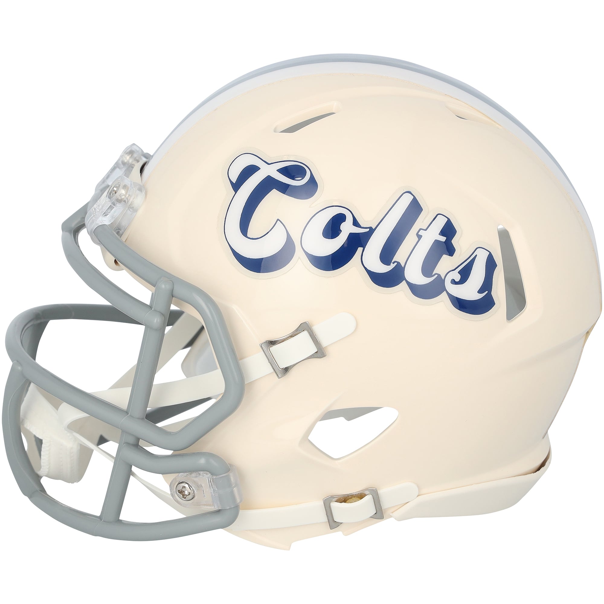 Casque miniature rétro Riddell Speed ​​autographié par Alec Pierce des Indianapolis Colts