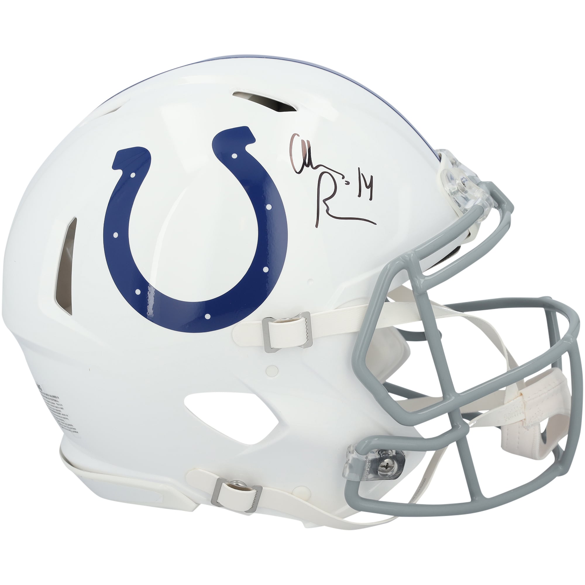 Casque Riddell Speed ​​Authentic autographié par Alec Pierce, joueur des Indianapolis Colts