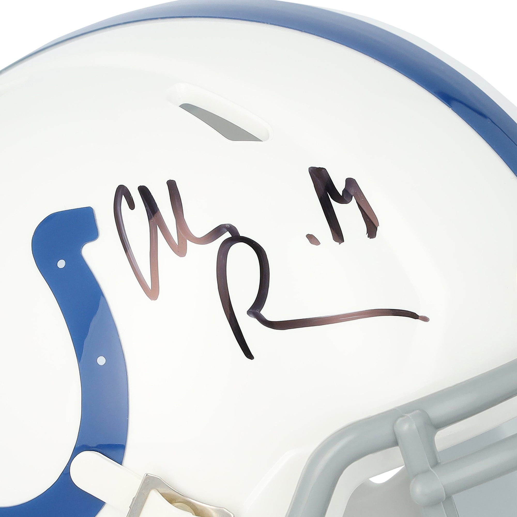 Mini casque Riddell Speed ​​autographié par Alec Pierce, joueur des Indianapolis Colts