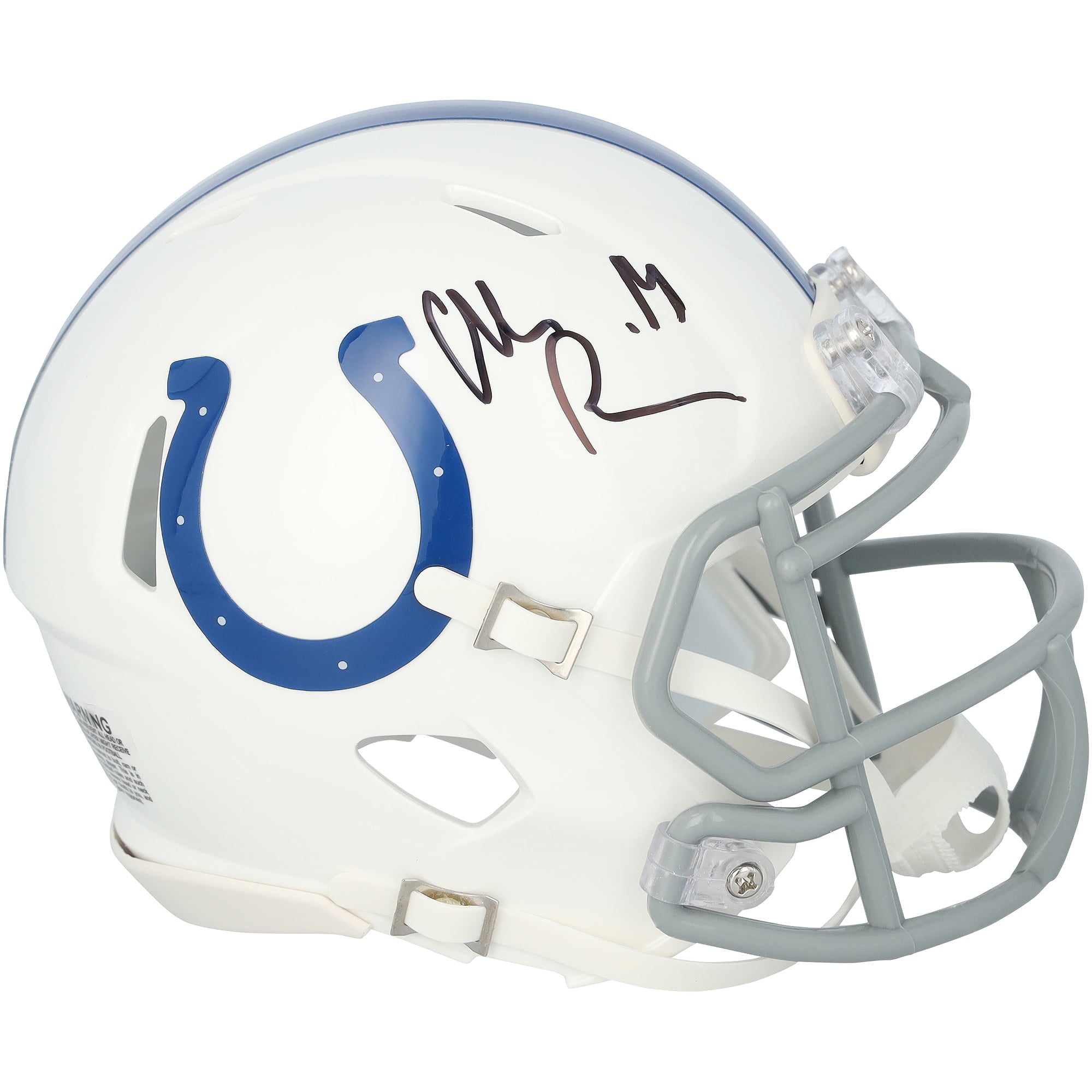 Mini casque Riddell Speed ​​autographié par Alec Pierce, joueur des Indianapolis Colts