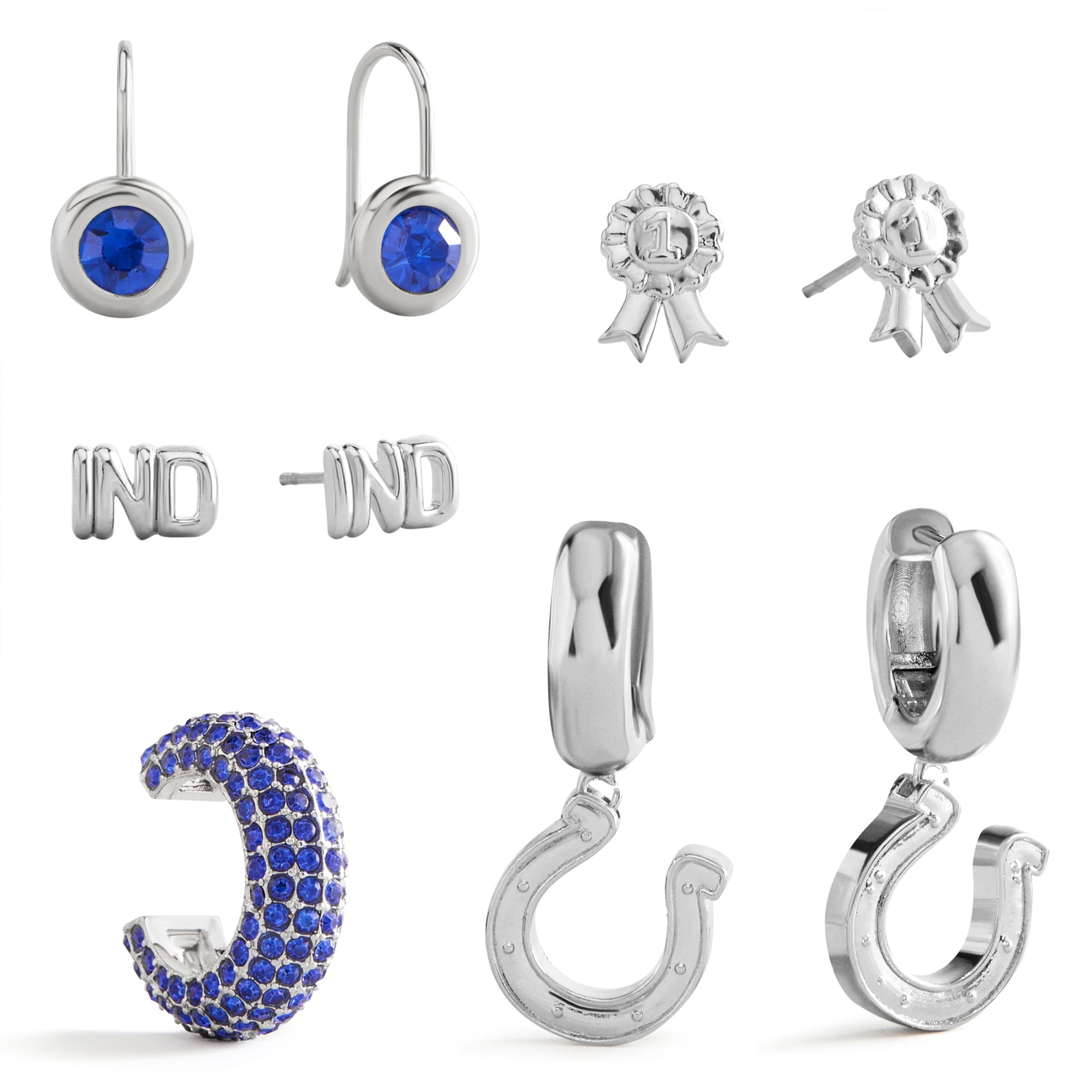 Ensemble de boucles d'oreilles assorties BaubleBar Indianapolis Colts