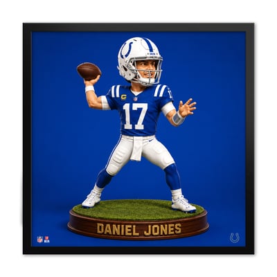 Daniel Jones Indianapolis Colts 13" x 13" Bobblehead Framed Print