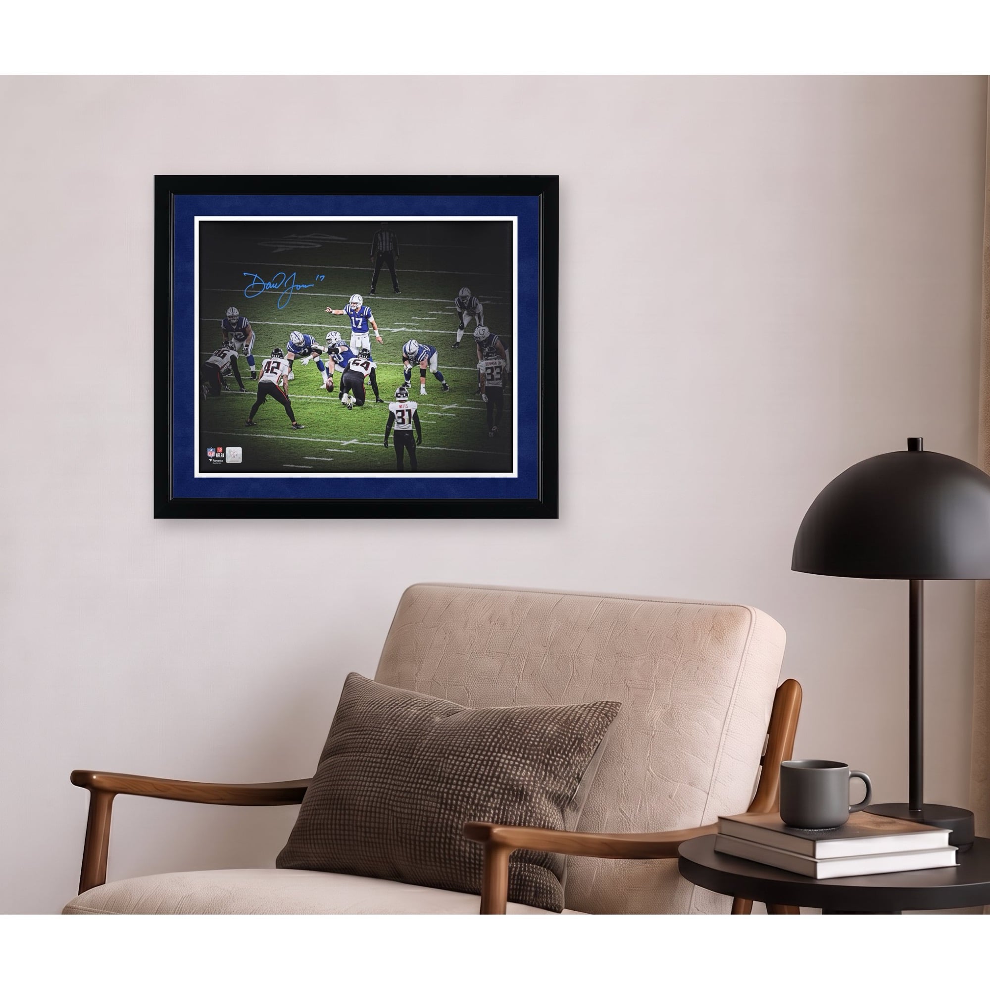 Daniel Jones Indianapolis Colts Autographed 16" x 20" Pointing at the Line of Scrimmage Spotlight Photograph