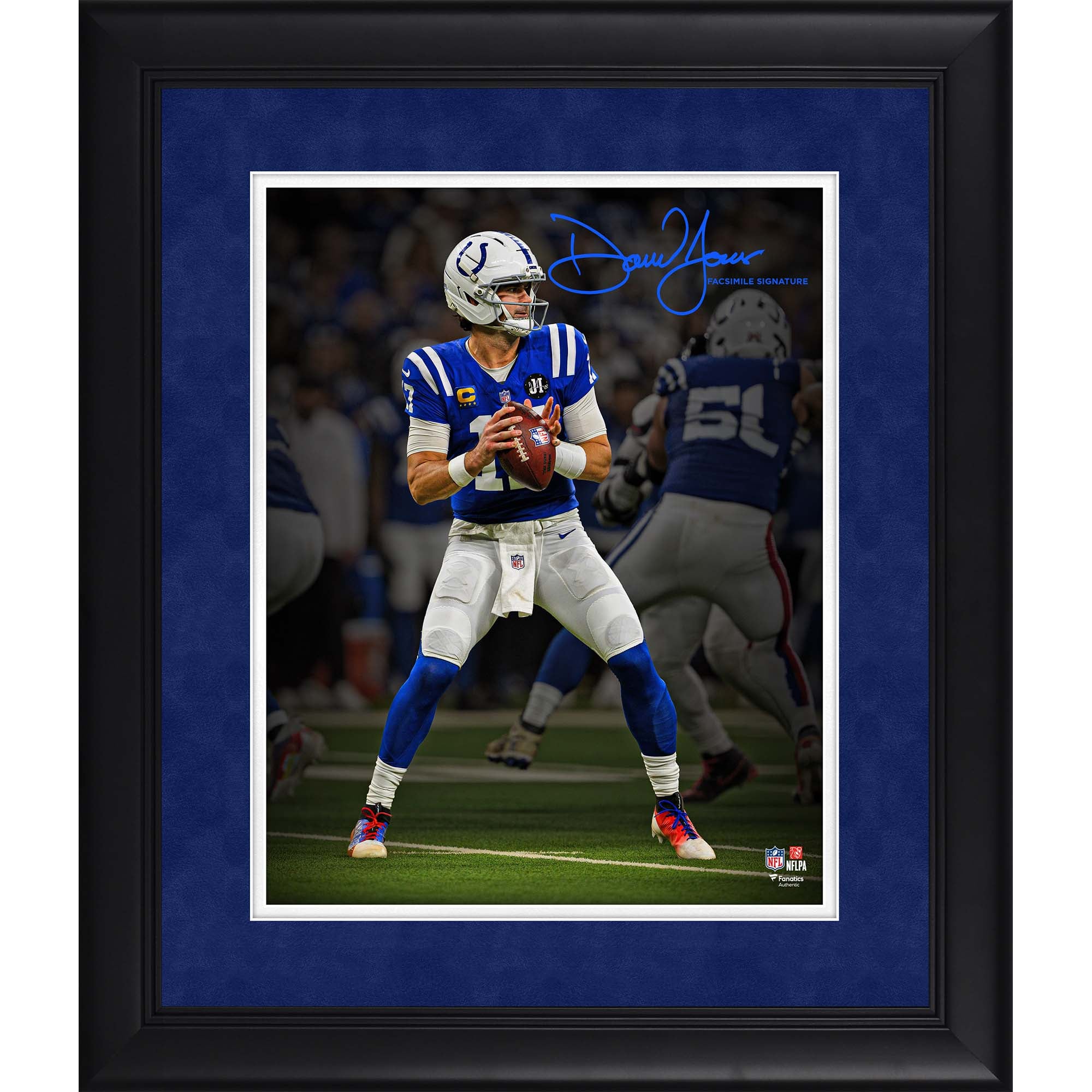 Daniel Jones Indianapolis Colts Facsimile Signature Framed 11" x 14" Spotlight Photograph