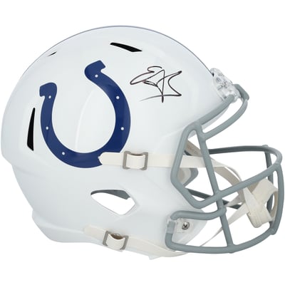 Edgerrin James Indianapolis Colts Autographed Fanatics Authentic Riddell Speed Replica Helmet