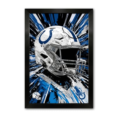 Indianapolis Colts 14" x 20" Framed Football Helmet Hyper Speed Art Print