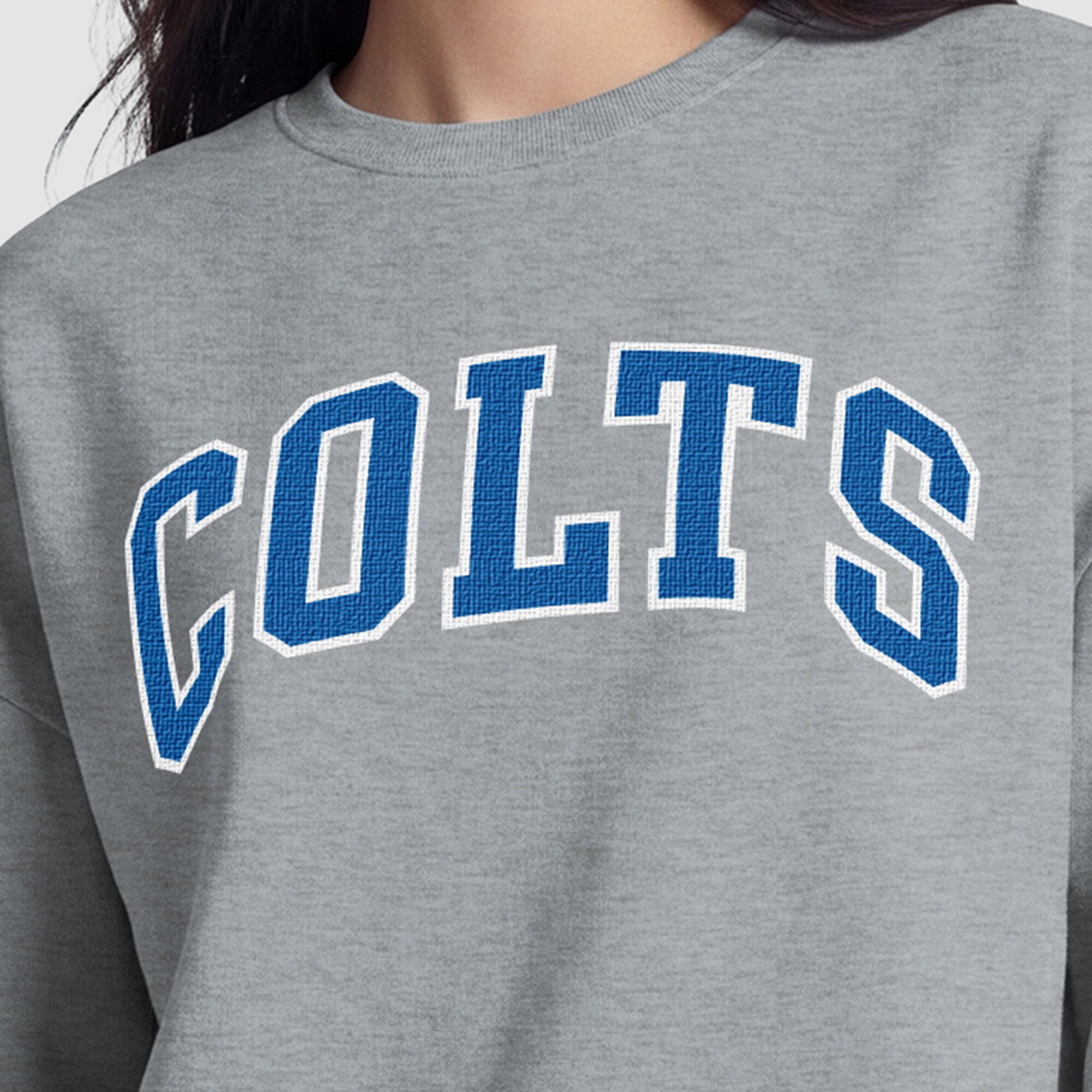 Sweat-shirt à doublure contrastée pour femme Indianapolis Colts Champion - Gris chiné