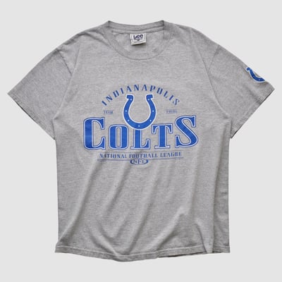 Indianapolis Colts Lee Apparel 2000s T-shirt - Heather Gray - S by Fanatics Real Vintage