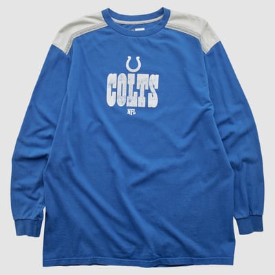Indianapolis Colts NFL 2010s Long Sleeve T-shirt - Blue - L by Fanatics Real Vintage