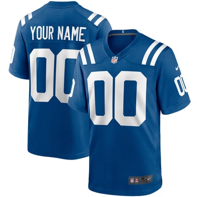 Camiseta Nike Game de la 1ª equipación del Indianapolis Colts - Azul real - Personalizada - Hombre