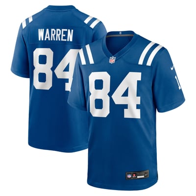 Camiseta de juego local Nike de los Indianapolis Colts - Azul real - Tyler Warren - Hombre