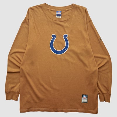 Indianapolis Colts Reebok 2000s Long Sleeve T-shirt - Clay - M by Fanatics Real Vintage